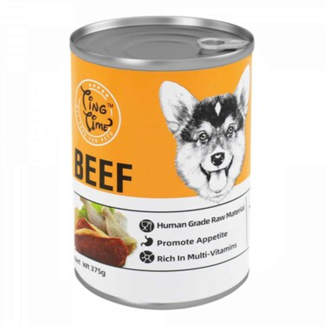 TING TIME DOG CAN BEEF 375G